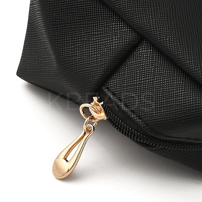 Rectangle PU Leather Cosmetic Storage Zipper Bag AJEW-K039-01C-1