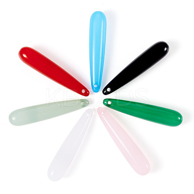 70Pcs 7 Colors Acrylic Pendants MACR-TA0001-79-1