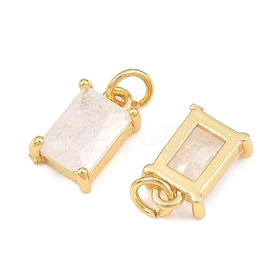 Brass & Glass Pendants KK-Q085-15G-01-1