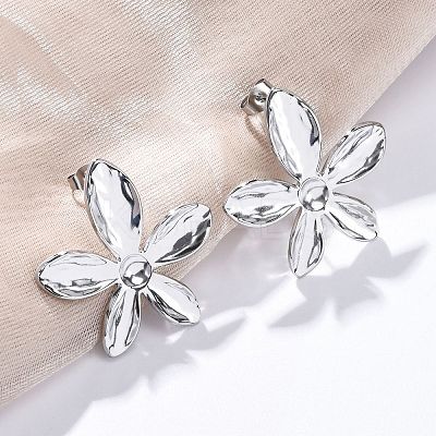 304 Stainless Steel Stud Earrings for Women EJEW-K306-16P-1