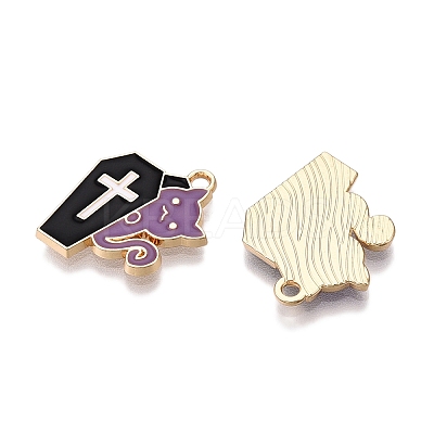 Halloween Theme Rack Plating Alloy Enamel Pendants ENAM-N056-356A-1