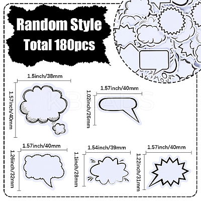 180Pcs Self Adhesive Paper Stickers DIY-SP0005-81-1