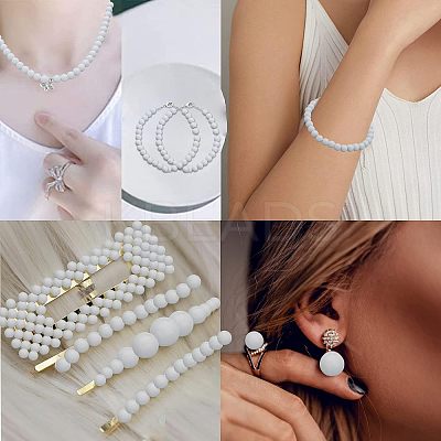 340Pcs Opaque Acrylic Beads MACR-CA0001-36-1