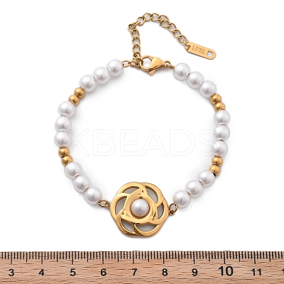 Ion Plating(IP) 304 Stainless Steel Link Bracelets for Women BJEW-P345-07G-1