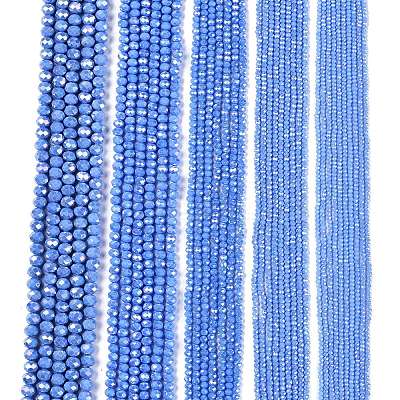 Electroplate Glass Beads Strands EGLA-A044-P6mm-B17-1