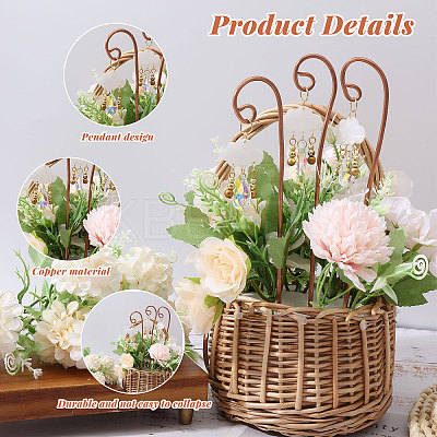 6Pcs Copper & Acrylic & Glass Plant Growth Support DIY-GO00011-1