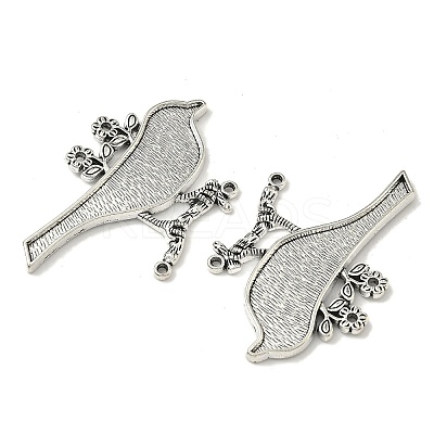 Tibetan Style Big Pendant Settings for Enamel X-TIBEP-292-AS-FF-1