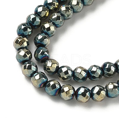 Electroplate Non-magnetic Synthetic Hematite Beads Strands G-L487-C-21-1