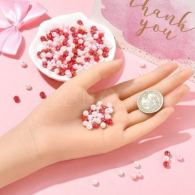 90Pcs 3 Colors Opaque Acrylic Beads MACR-YW0003-1