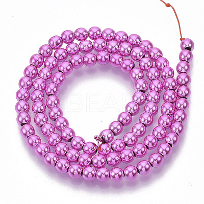 Electroplated Non-magnetic Synthetic Hematite Beads Strands G-S365-015D-1