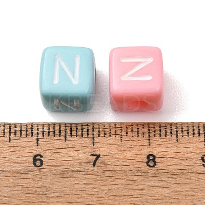 Opaque Acrylic European Beads AC-CBA7A73-01N-1