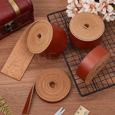2M Flat AB Grade Cowhide Leather Cord AJEW-WH0479-73D-01-1