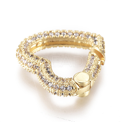 Brass Spring Gate Rings KK-D159-25G-1