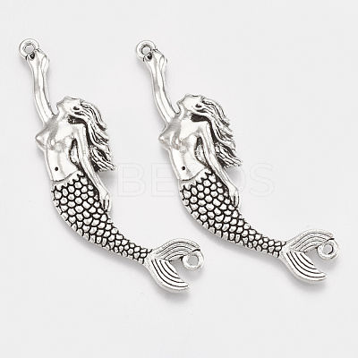 Tibetan Style Alloy Big Pendants TIBEP-T052-31AS-RS-1