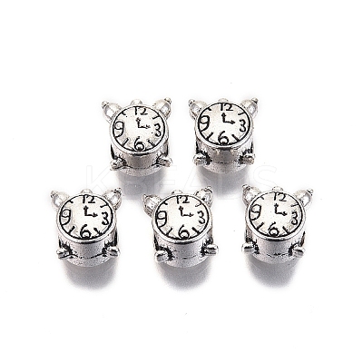 Tibetan Style Alloy European Beads TIBE-S314-102AS-RS-1
