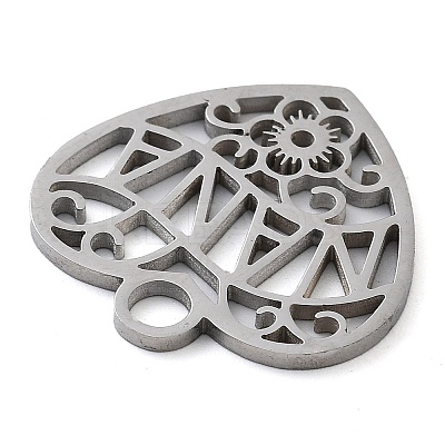 Anti-Tarnish 304 Stainless Steel Pendants STAS-M076-04P-1