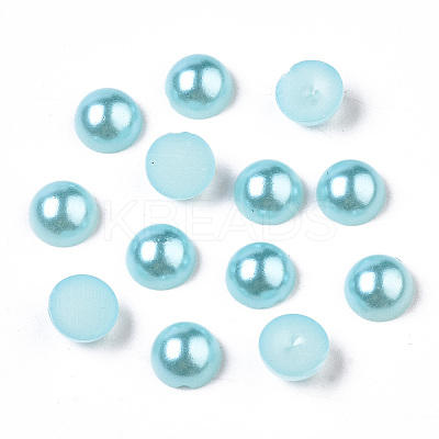 ABS Plastic Imitation Pearl Cabochons SACR-S738-6mm-Z19-1