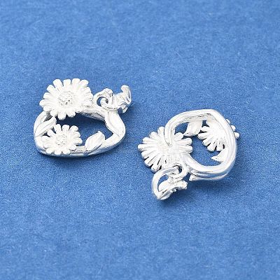 925 Sterling Silver Flower Charms STER-D302-08C-S-1