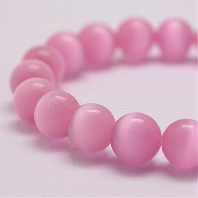 Cat Eye Beads Stretch Bracelets BJEW-F242-8mm-05-1