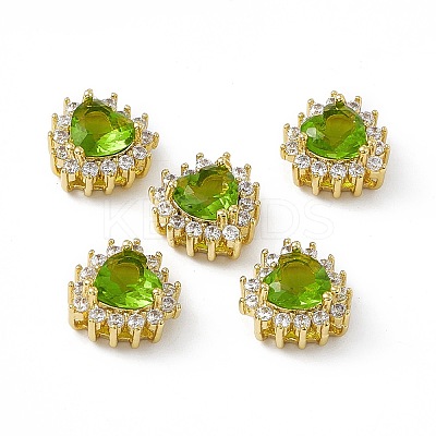Rack Plating Brass Micro Pave Cubic Zirconia Beads KK-C007-12G-03-1