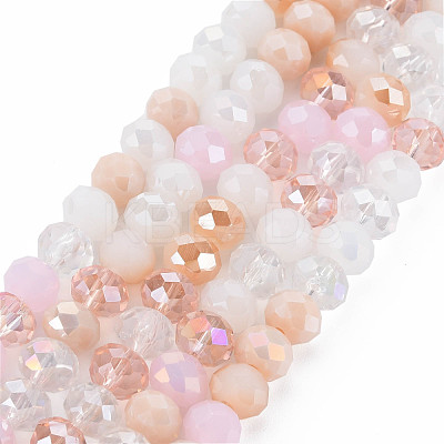 Electroplate Glass Beads Strands EGLA-S194-18H-1