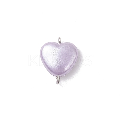 Opaque Acrylic Heart Links Connector Charms PALLOY-JF04282-02-1