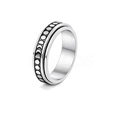 201 Stainless Steel Rotating Fidget Band Ring MATO-PW0001-059C-06-1