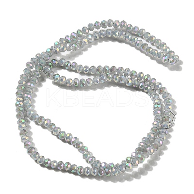 Electroplate Glass Beads Strands GLAA-F078-FR15-1