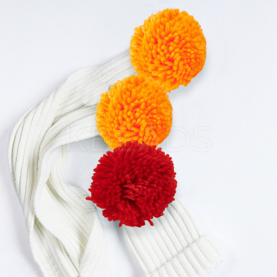 16Pcs 4 Colors Polyester Christmas Ball Ornament Accessories DIY-MA0006-37-1