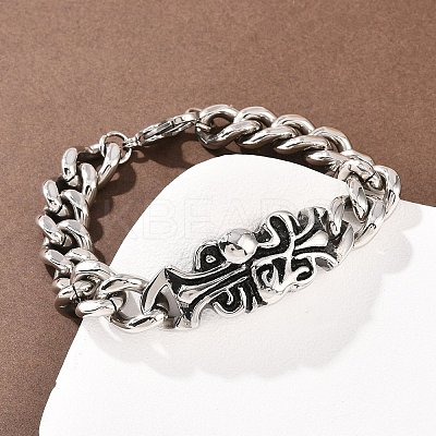 Stainless Steel Link Bracelets BJEW-D379-12ASP-1