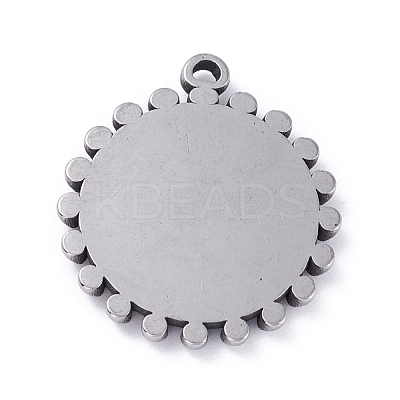 Non-Tarnish 304 Stainless Steel Pendant Cabochons Settings STAS-P288-19P-1