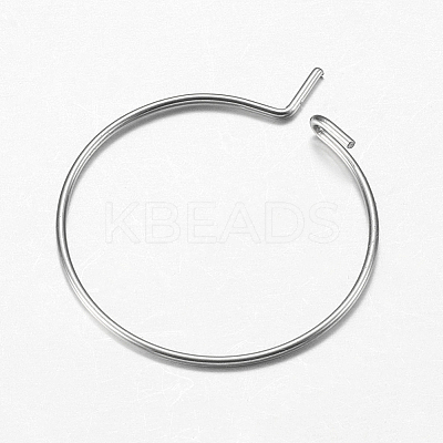 316 Surgical Stainless Steel Hoop Earrings Findings LS-STAS-I097-050E-1