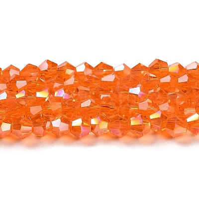 Transparent Electroplate Glass Beads Strands GLAA-F029-2mm-A11-1
