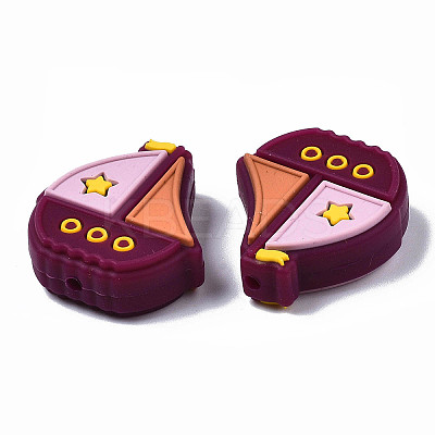 Food Grade Eco-Friendly Silicone Focal Beads LS-SIL-N002-12F-1