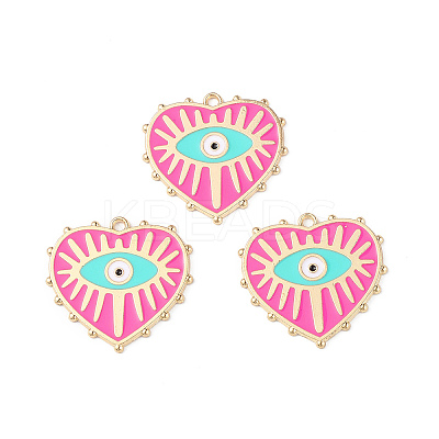 Rack Plating Alloy Enamel Pendants ENAM-K067-05B-1