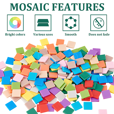 240Pcs 12 Colors Opaque Acrylic Cabochons DIY-OC0011-65-1
