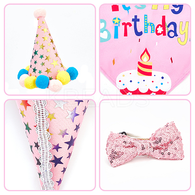 Pet Birthday Paper Props Set Decorations AJEW-WH0241-18A-1