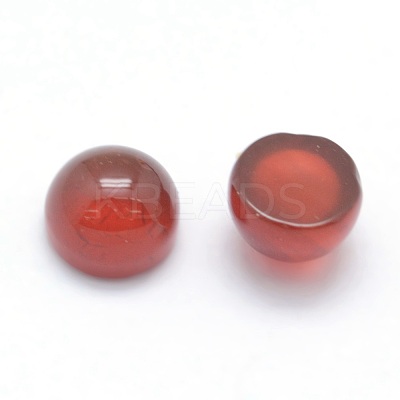 Natural Carnelian Cabochons G-P393-R03-12MM-1