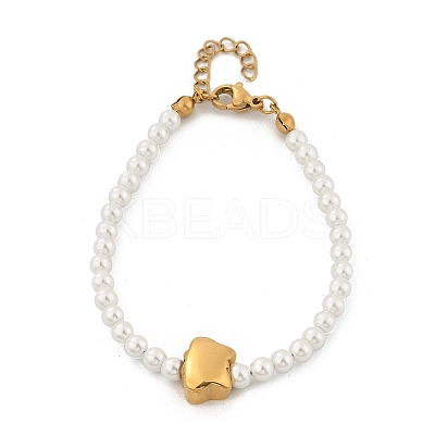 Plastic Imitation Pearl Beads Bracelets for Women BJEW-M056-12G-1