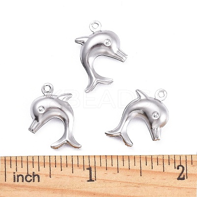 Tarnish Resistant Dolphin 304 Stainless Steel Pendants LS-X-STAS-I045-29-1