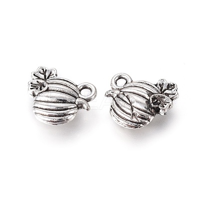 Pumpkin Tibetan Style Zinc Alloy Charms X-TIBEP-Q033-95-1