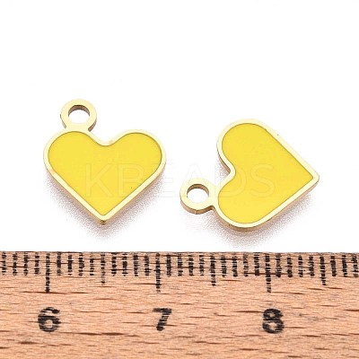 304 Stainless Steel Enamel Charms STAS-L022-483G-03-1