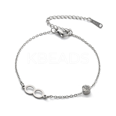 201 Stainless Steel Cable Chain Bracelets BJEW-H205-01C-P-1