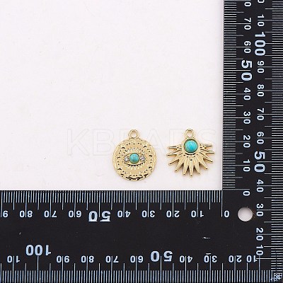 30Pcs 3 Styles Synthetic Turquoise Alloy Pendants FIND-SZ0002-82-1