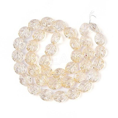 Baking Paint Transparent Glass Beads Strands DGLA-N017-04J-1