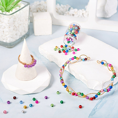 360Pcs 12 Colors Spray Painted Acrylic Beads MACR-TA0002-25-1