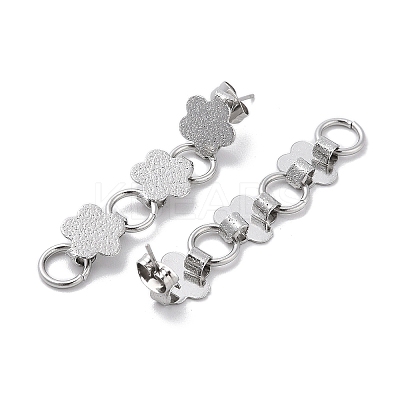 Non-Tarnish 304 Stainless Steel Stud Dangle Earrings for Women EJEW-Q381-04P-1