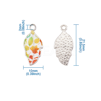 Alloy Enamel Pendants PALLOY-TAC0009-25P-A-1