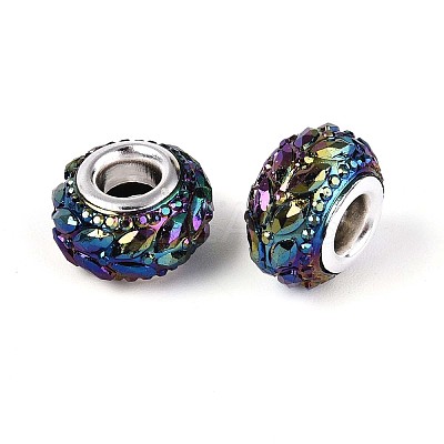 Opaque Resin European Beads RESI-T057-29-1