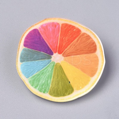 Acrylic Badges Brooch Pins JEWB-E676-78-1